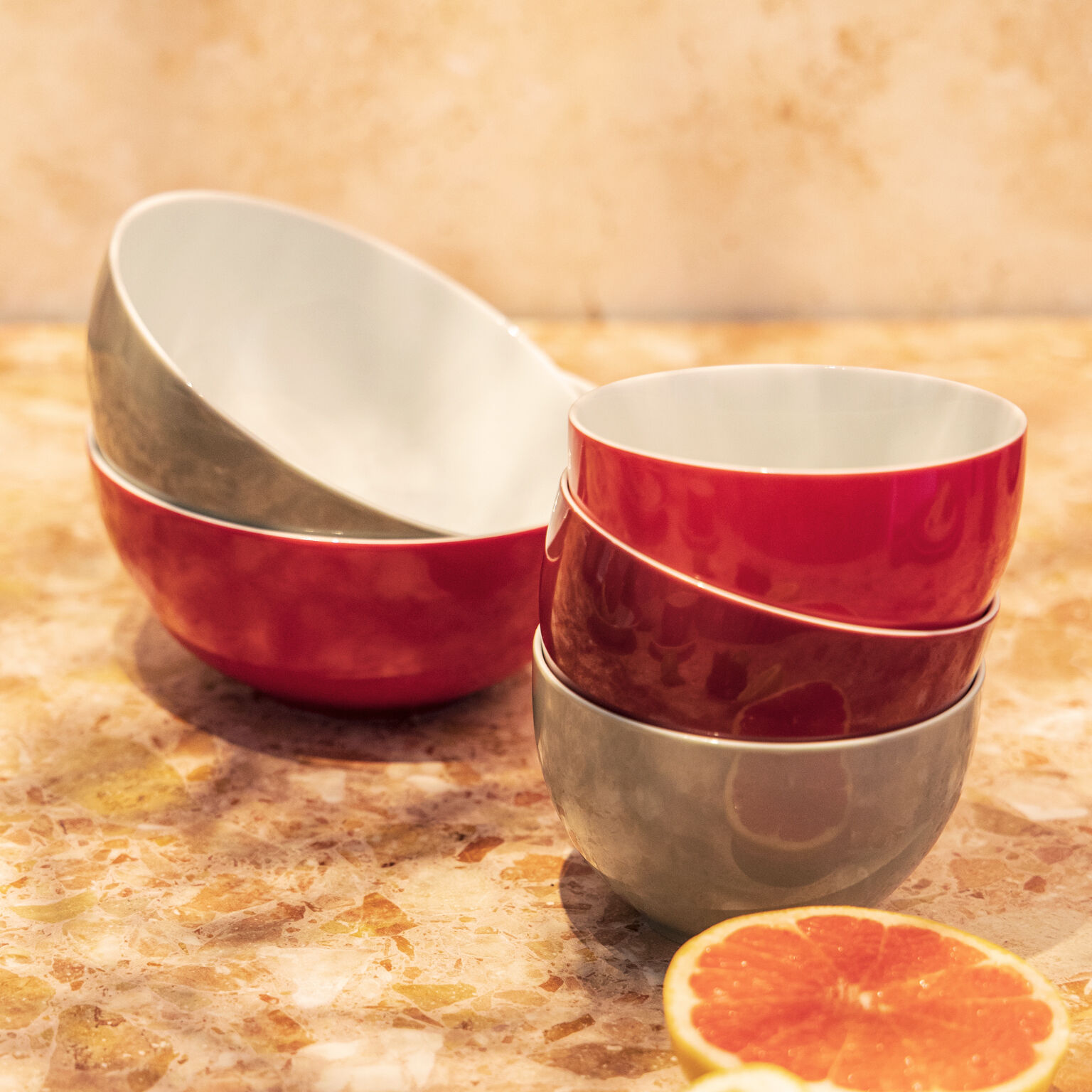 Porcellana Sunny Day Rosso Thomas Sunny Day - Piatto Piano 27 Cm In Porcellana Colorata Made In Germany Piatti Design Lavastoviglie