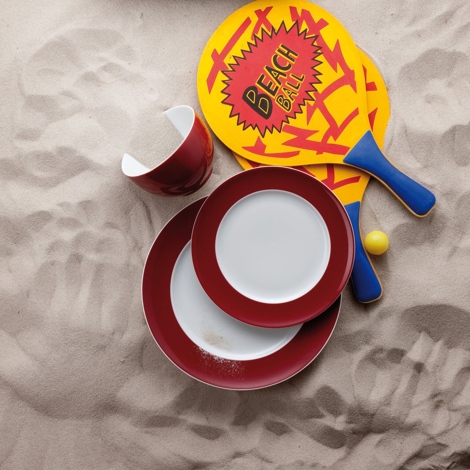 Cucina 10222 Thomas Sunny Day Piatto da Colazione Fucsia / Rosso Lavabile in Lavastoviglie Porcellana 22 cm 