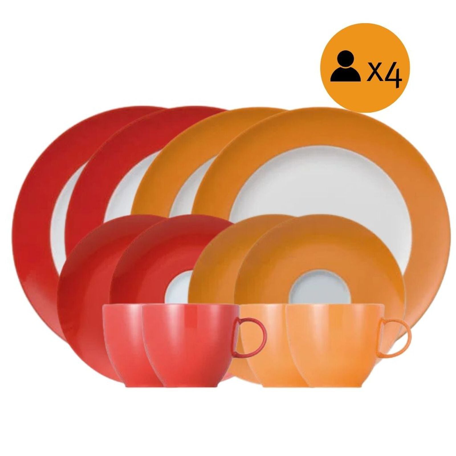 12-Piece Modern Colourful Breakfast Set image number null