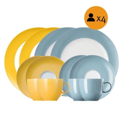 12-Piece Modern Colourful Breakfast Set