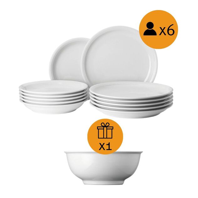 13-Piece Modern Dinnerware Set with Free Gift image number 0