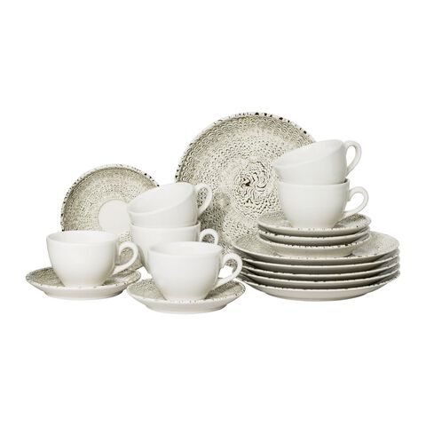 Set 18 pcs./combi cup & saucer