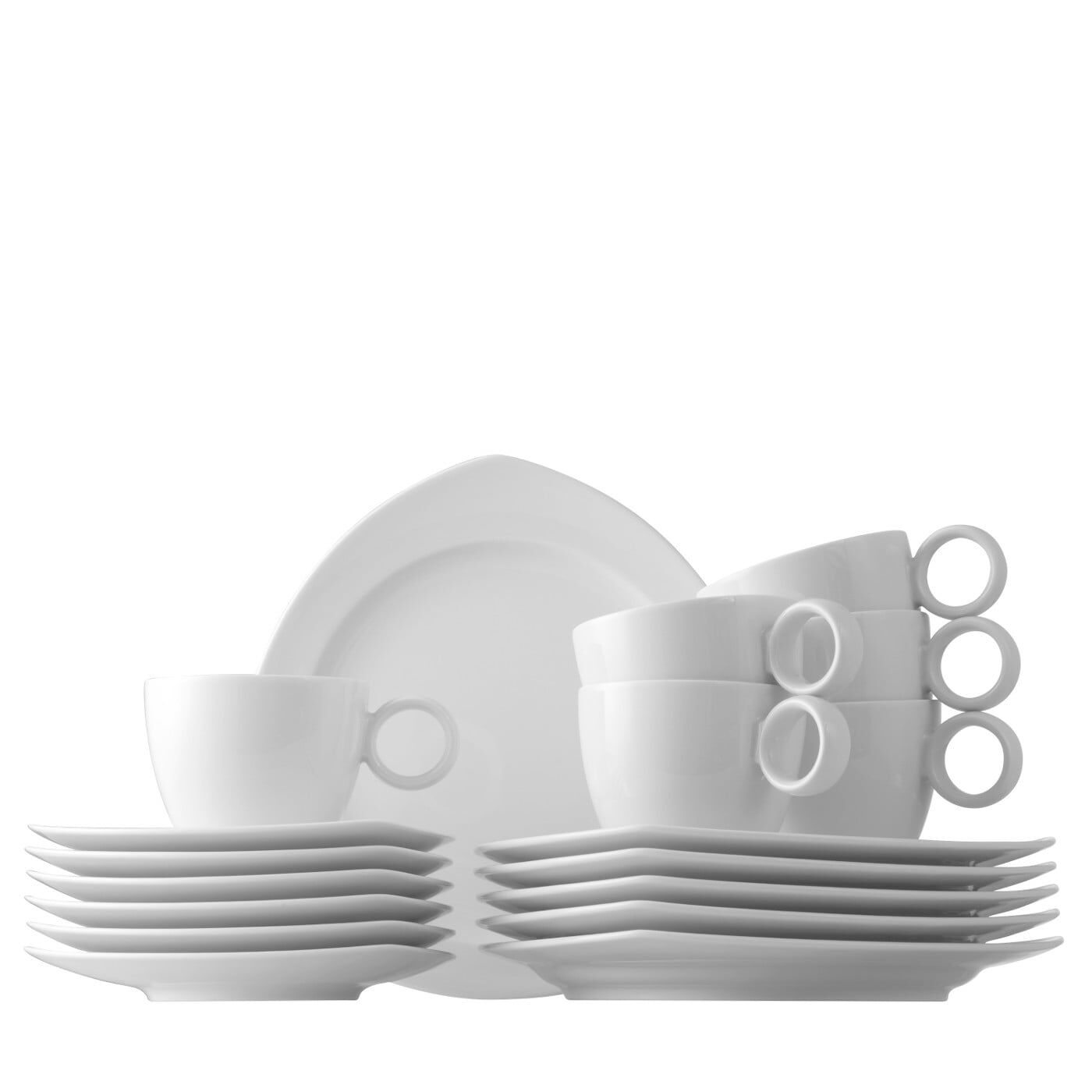 18735 Crockery Dishwasher Safe Porcelain 18-pcs White Thomas Trend Coffee Tableware Set 