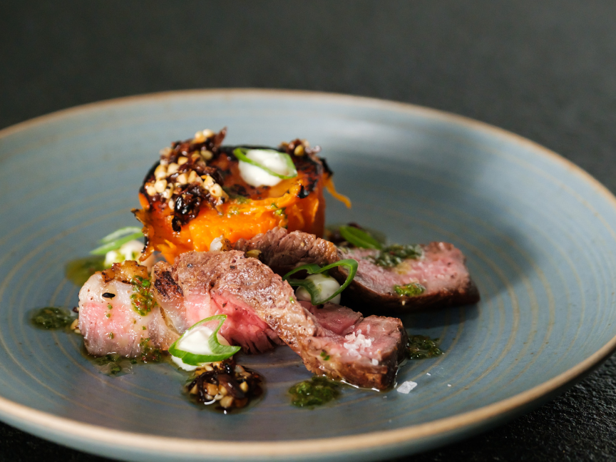 Modern plated dish on a Thomas plate